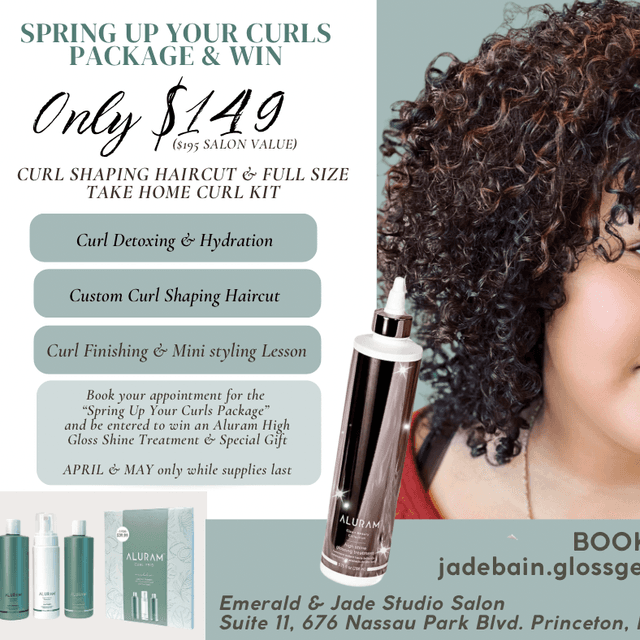 Spring Up Your Curls Package at Emerald & Jade Studio Salon in Princeton, NJ